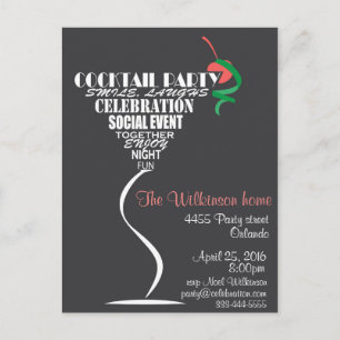 Conception de la carte d'invitation Cocktail Party