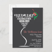 Conception de la carte d'invitation Cocktail Party (Devant / Derrière)