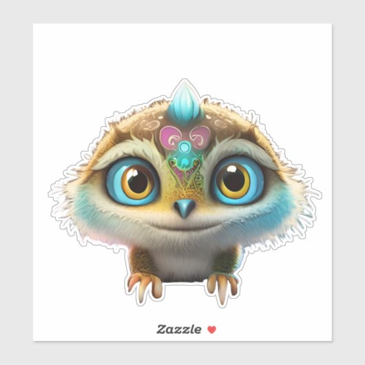 Conception de la créature mystique .1 autocollant (Feuille)