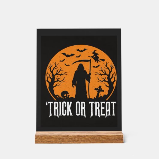 Conception de la Faucheuse pour Halloween Trick or (Recto)