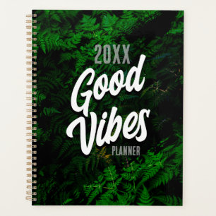 Conception de la feuille verte Good Vibes