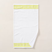 Conception de la frise grecque jaune (Serviette à main)