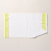 Conception de la frise grecque jaune (Serviette à main)