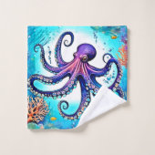 Conception de la lueur d'octopus corail (Gant de toilette)