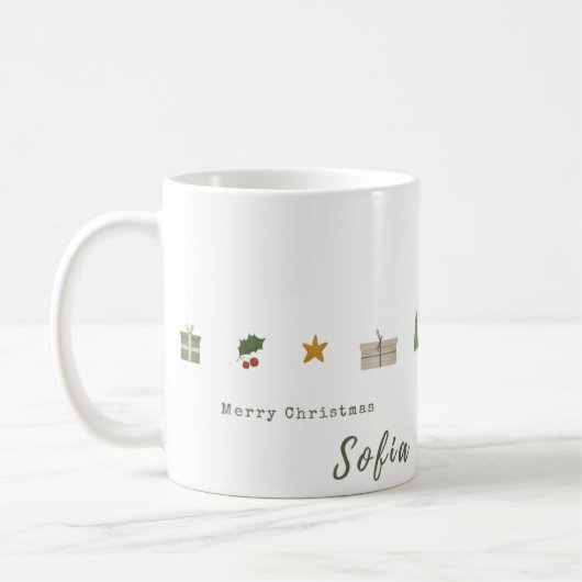 Conception de la Mug de café de Noël intemporelle (Gauche)