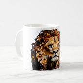 Conception de la Mug en verre de Lion en mosaïque (Devant gauche)