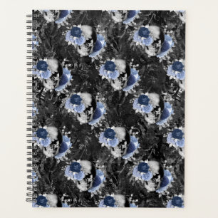 Conception de la série Crâne Floral Bleu 1