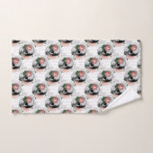 Conception de la série crâne floral rose 2 (Serviette à main)