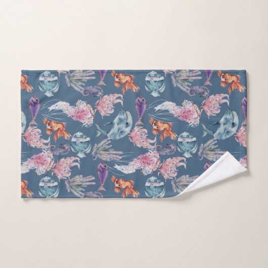 Conception de la série de composition de l'eau sou (Serviette à main)