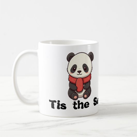 Conception de la tasse de Noël avec panda mignon (Gauche)