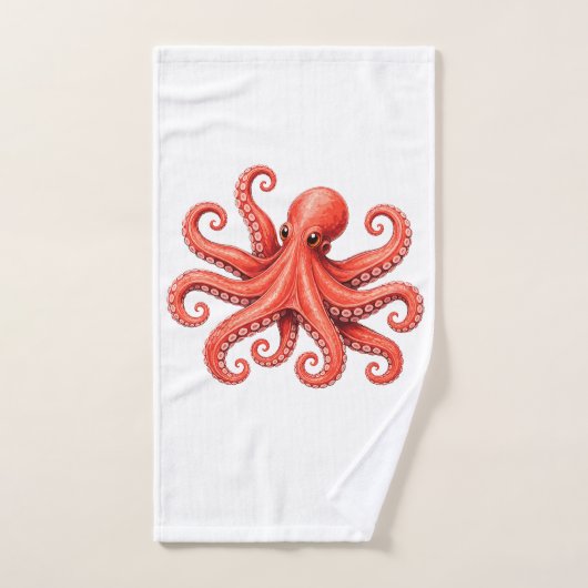 Conception de la vie marine de l'octopus océan (Serviette à main)