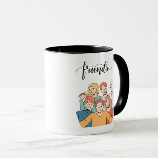 Conception de l'amitié Café Mug (Devant droit)