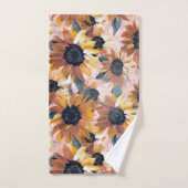 Conception de l'aquarelle de tournesol (Serviette à main)