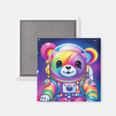 Conception de l'astronaute de l'ours - aimant (Recto/Verso)