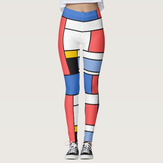 Conception de leggings Mondrian de style d'art mod (Devant)