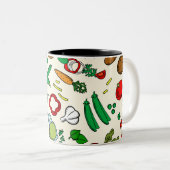 Conception de légumes Mug à café à deux tons (Devant droit)