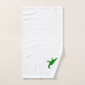 Conception de lézard vert Monogrammé (Serviette à main)