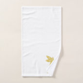 Conception de libellule dorée Monogrammée (Serviette à main)