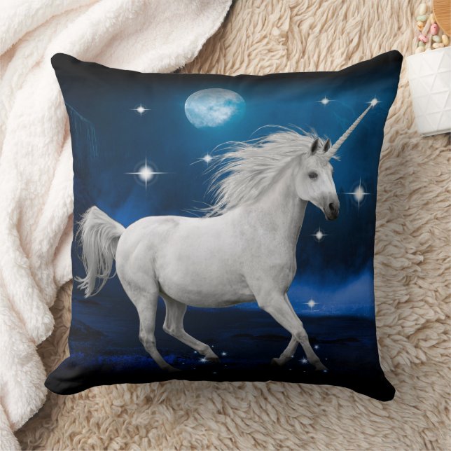 Conception de licorne Coussin Clair de Lune Bleu (Couverture)