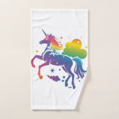 Conception de licorne de couleur arc-en-ciel (Serviette à main)