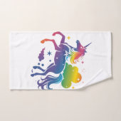Conception de licorne de couleur arc-en-ciel (Serviette à main)