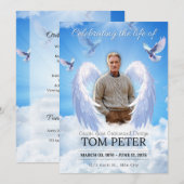 Conception de l'invitation de la carte funéraire M (Devant / Derrière)