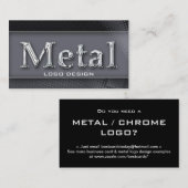 CONCEPTION DE LOGO MÉTAL H | Cartes de visite de c (Devant / Derrière)