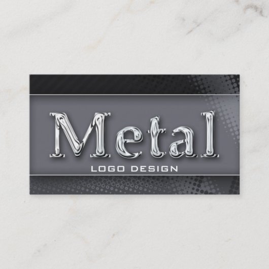 CONCEPTION DE LOGO MÉTAL H | Cartes de visite de c (Devant)