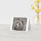 Conception de l'ours sur les cartes à notes vierge (Fleur jaune)