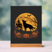 Conception de lune de Halloween de berger allemand (Neutre)