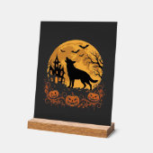 Conception de lune de Halloween de berger allemand (Angle)