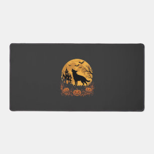 Conception de lune de Halloween de berger allemand