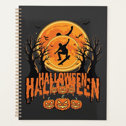 Conception de Lune de Skateboard d'Halloween Hallo (Devant)