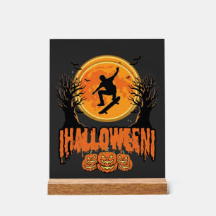 Conception de Lune de Skateboard d'Halloween Hallo