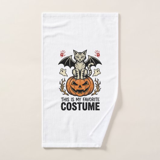 Conception de maillot de costume de chat de citrou (Serviette à main)
