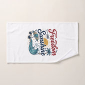 Conception de maillot de plage vintage Liberté Et (Serviette à main)