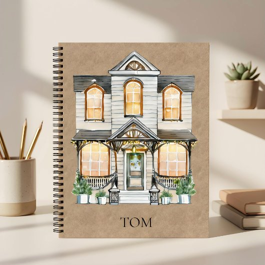 Conception de maison à l'aquarelle cosy - Cahier M