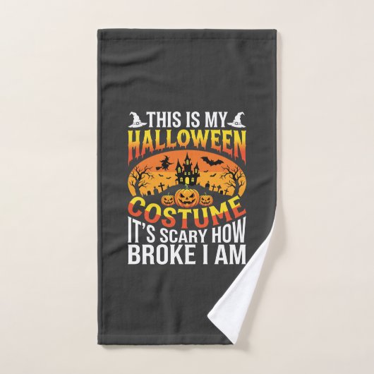 Conception de maison hantée de costume d'Halloween (Serviette à main)