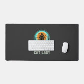 Conception de maison hantée de dame de chat effray (Clavier et souris)
