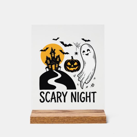 Conception de maison hantée Halloween de nuit effr (Recto)