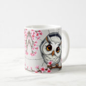 Conception de manchon de mug 3d chouette trou dans (Devant droit)