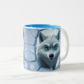 Conception de manchon de mug 3d loup Trou dans le (Devant droit)