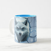 Conception de manchon de mug 3d loup Trou dans le (Devant gauche)