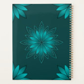 Conception de mandala à feuilles de teal sur fond  (Dos)