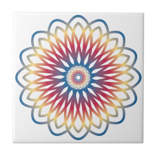 conception de mandala d'art de carreau décoratif (Devant)