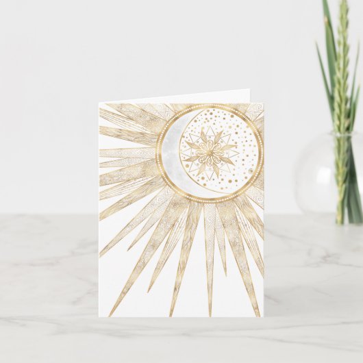 Conception de mandala de soleil et de lune avec de (Devant)