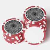 Conception de mandala monochrome sur jetons de pok (Empiler)