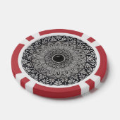 Conception de mandala monochrome sur jetons de pok (Simple)