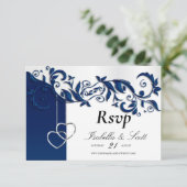 Conception de Mariage bleu marine - RSVP (Debout devant)