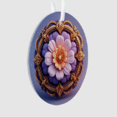 Conception de médaillon floral orné d'or (devant)